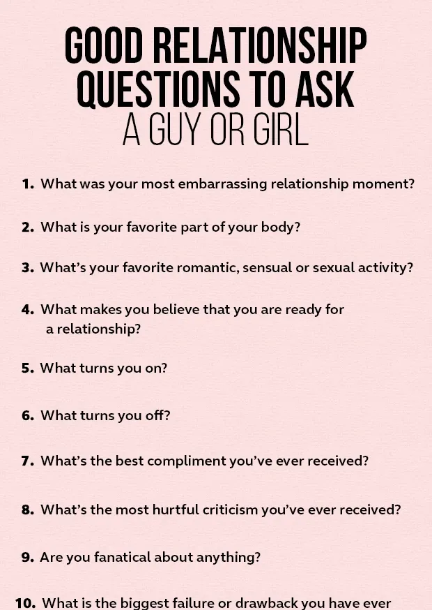 Good Relationship Questions To Ask A Guy Or Girl