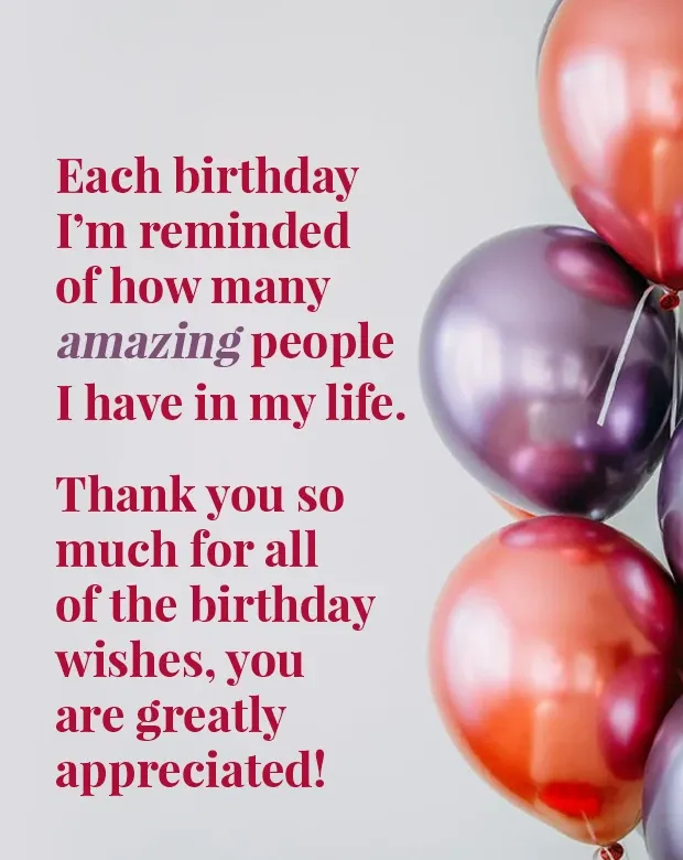 50 Ways To Say Thank You For Birthday Wishes