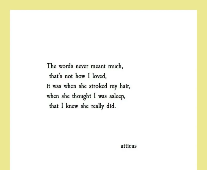 Quotes from Atticus love poetry