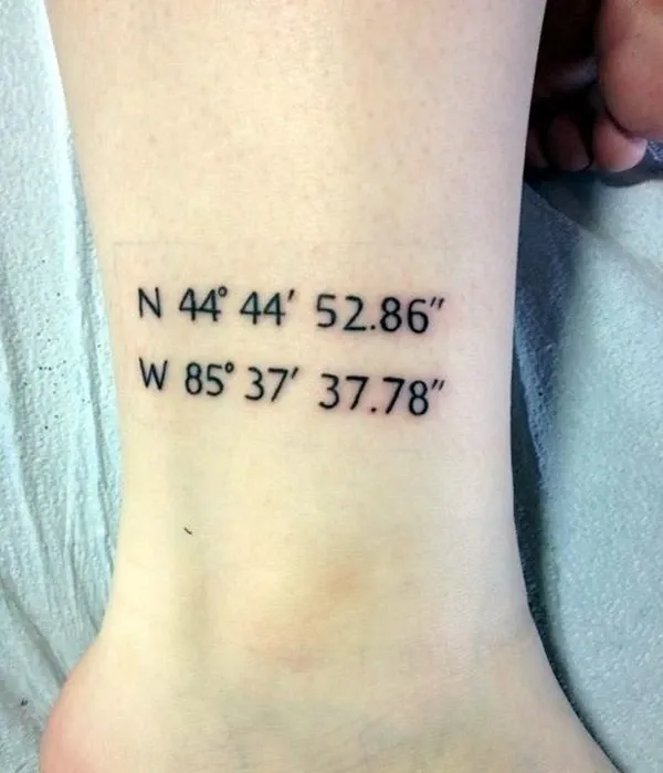 15 Places On Your Body For A Memorable & Unique Coordinate Tattoo