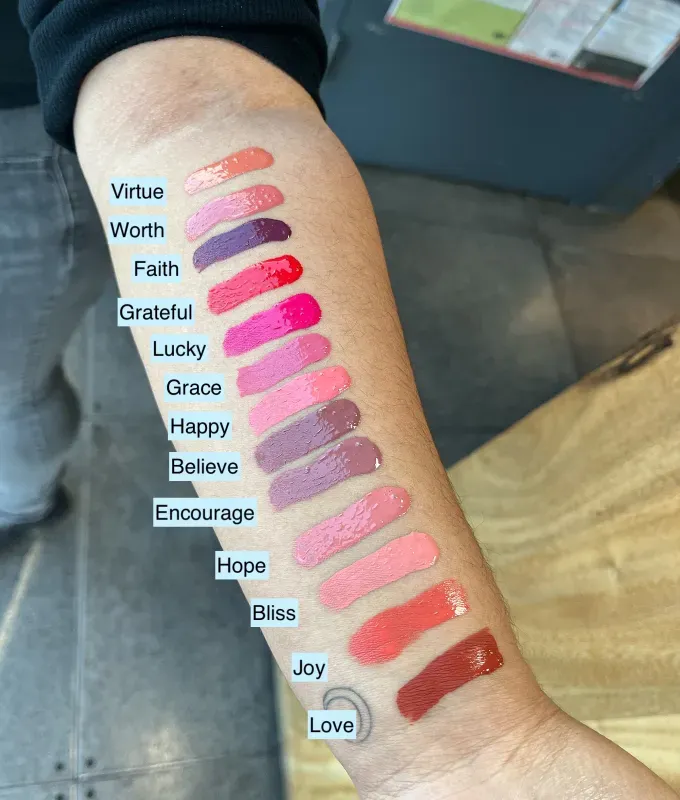 rare beauty soft pinch liquid blush review: swatches on olive skin with warm tones' title='9 Editors Tried the TikTok-Approved Rare Beauty Blush and We All Agreed It Lives Up to the Hype