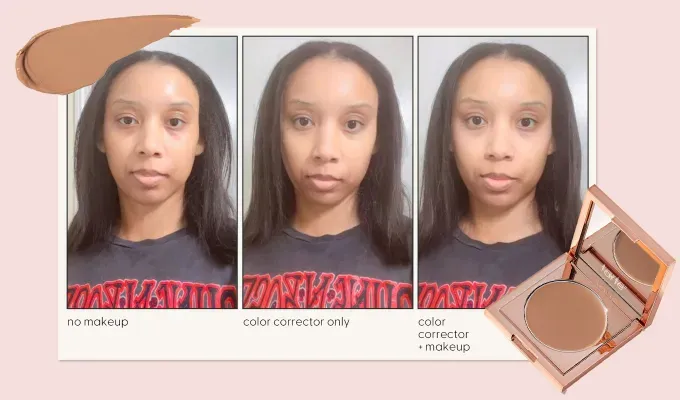 tarte-cosmetics-colored-clay-cc-undereye-corrector-review-shade-medium-tan-peach' title='Is It Worth the Hype? 4 Editors Test Tarte’s TikTok-Famous Under-Eye Color Corrector