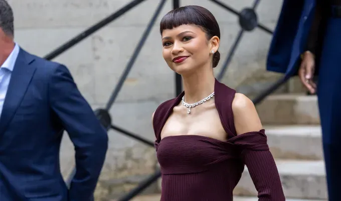 best haircuts for women: zendaya wears baby bangs at fendi show during paris fashion week 2024' fetchpriority='auto' title='The 59 Best Haircuts for Women in 2024