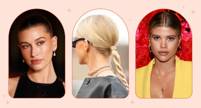 a collage of the clean girl aesthetic with hailey bieber and sofia richie' fetchpriority='auto' title='Here’s Why The ‘Clean Girl Aesthetic’ on TikTok Is Problematic