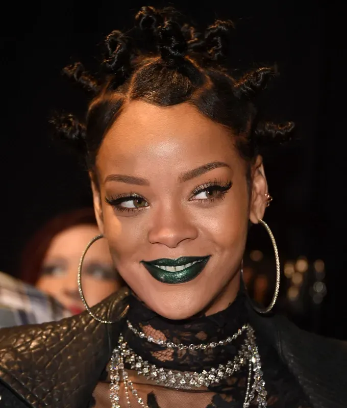 rihanna hairstyles bantu beauty' fetchpriority='auto' title='A Timeline of Rihanna’s Hairstyles From Pon De Replay to Fenty Beauty