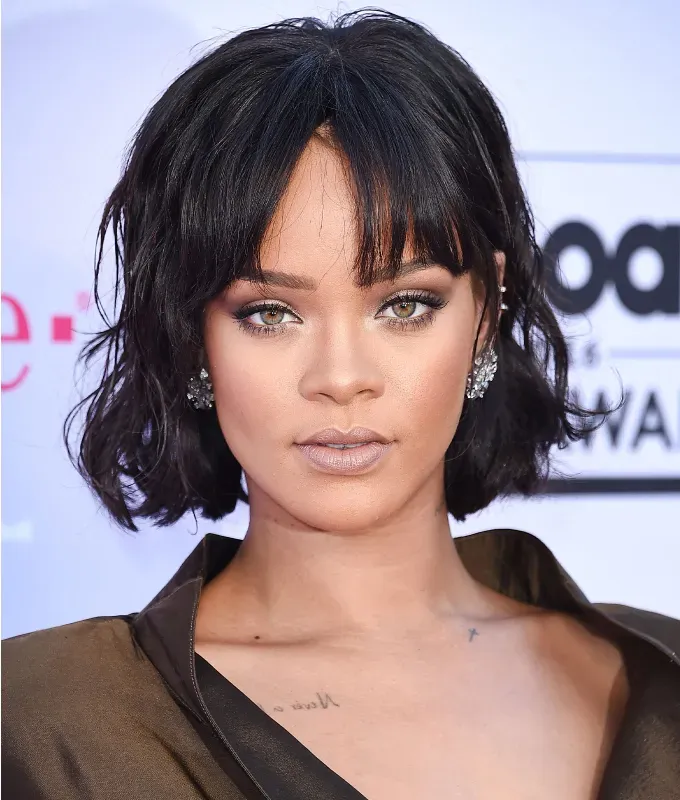 rihanna hairstyles wavy bob' fetchpriority='auto' title='A Timeline of Rihanna’s Hairstyles From Pon De Replay to Fenty Beauty