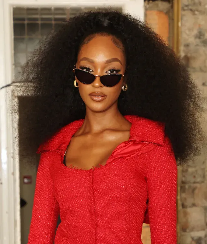 natural hairstyles for black women jourdan dunn in a voluminous ponytail' fetchpriority='auto' title='55 Natural Hairstyles for Black Women—from Casual to *Very* Special Occasion