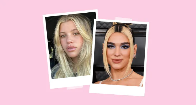 scaninavian hairline trend a photo of sofia richie and dua lipa' fetchpriority='auto' title='Wait What Is the Scandinavian Hairline and Why Does Everyone on TikTok Want It?