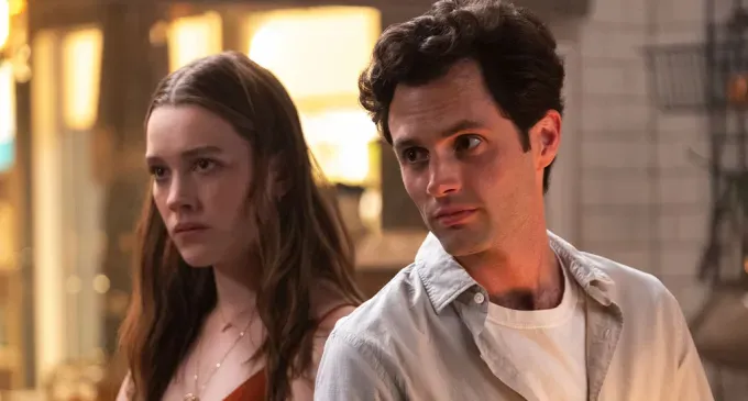 Victoria Pedretti and Penn Badgley You CAT' fetchpriority='auto' title='Who Is Victoria Pedretti (aka Love Quinn in Netflix’s ‘You’)?