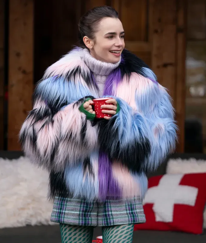 best outfits emily in paris season 4 faux fur' fetchpriority='auto' title='I’m a Fashion Editor and These Are Hands Down the 13 Best ‘Emily in Paris’ Outfits from Season 4