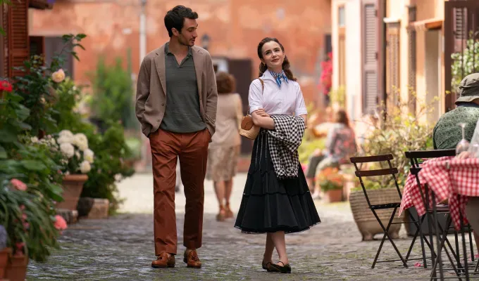 best outfits emily in paris season 4 audrey hepburn' fetchpriority='auto' title='I’m a Fashion Editor and These Are Hands Down the 13 Best ‘Emily in Paris’ Outfits from Season 4