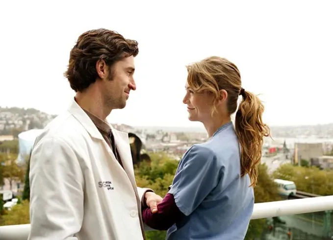 best tv couples derek and meredi' fetchpriority='auto' title='The 55 Best TV Couples of All Time Including ‘Stranger Things’ ‘The Office’ & More