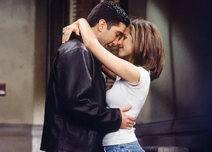 best tv couples ross and rachel' fetchpriority='auto' title='The 55 Best TV Couples of All Time Including ‘Stranger Things’ ‘The Office’ & More