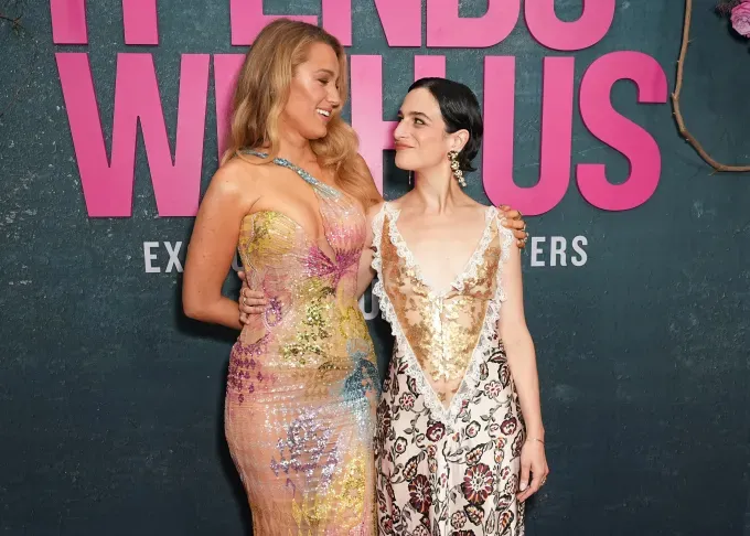 blake lively jenny slate it ends with us premiere' fetchpriority='auto' title='Blake Lively’s New Movie Is About to Be the Biggest Film in America (Even if Her Costar Steals the Show)