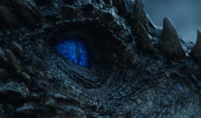 Game of Thrones Seasons Ranked - A closeup of one of one of Daenerys Targaryen’s dragons zoomed in on its blue eye.' fetchpriority='auto' title='What Is the Best Season of ’Game of Thrones’? We Ranked All Eight from Worst to Greatest