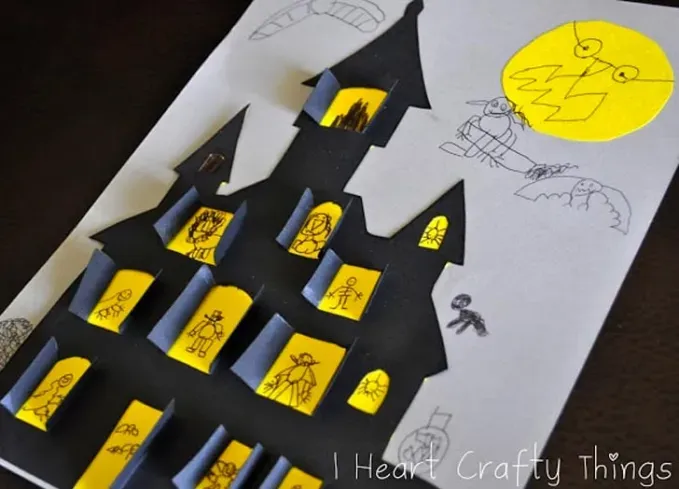 halloween crafts for kids haunted house craft' title='The 75 Best Halloween Crafts for Kids in 2025