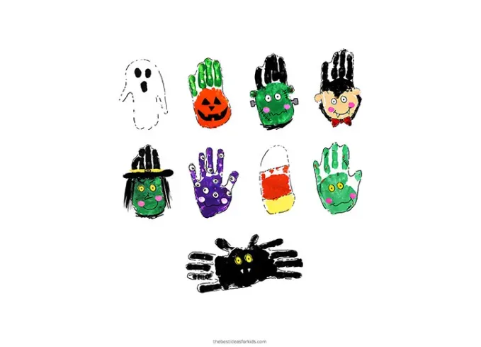 halloween handprint art halloween crafts for kids' title='The 75 Best Halloween Crafts for Kids in 2025