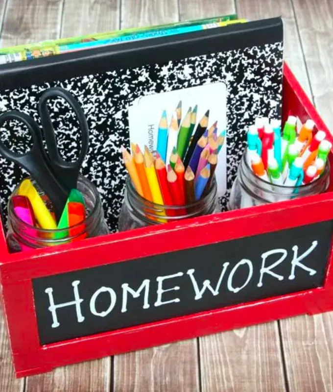 back to school crafts Back to School Homework Caddy' title='40 Back-to-School Crafts for Kids to Combat First Day Butterflies