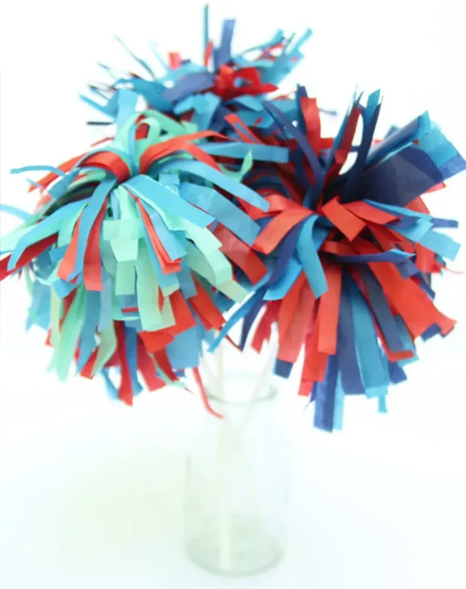 tissue paper sparklers fourth of july crafts' title='50 Easy 4th of July Crafts for Kids