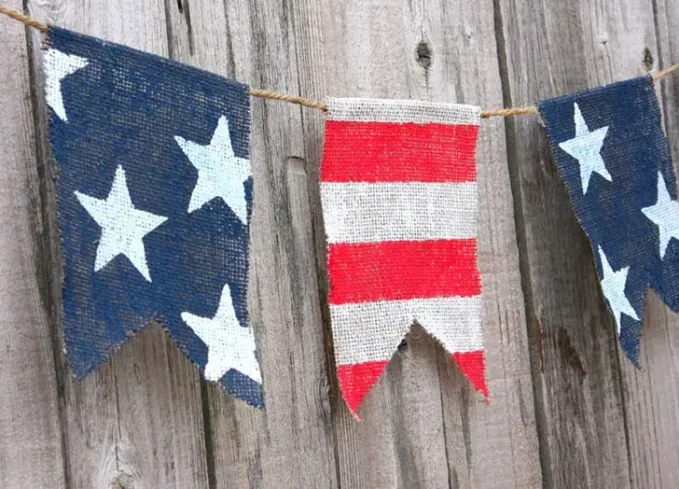 patriotic banner 4th of july crafts' title='50 Easy 4th of July Crafts for Kids