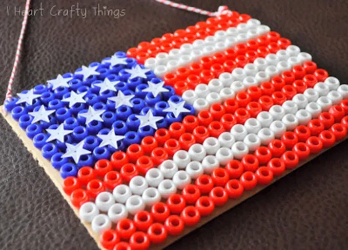 4th of july bead craft' title='50 Easy 4th of July Crafts for Kids