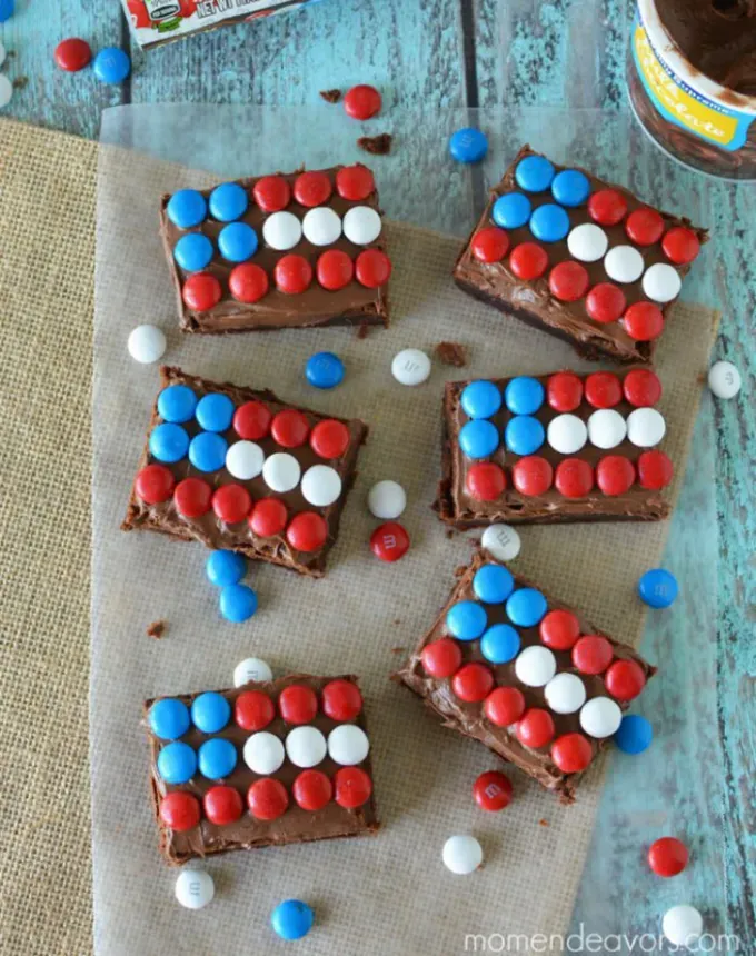 mms flag brownies 4th of july crafts' title='50 Easy 4th of July Crafts for Kids
