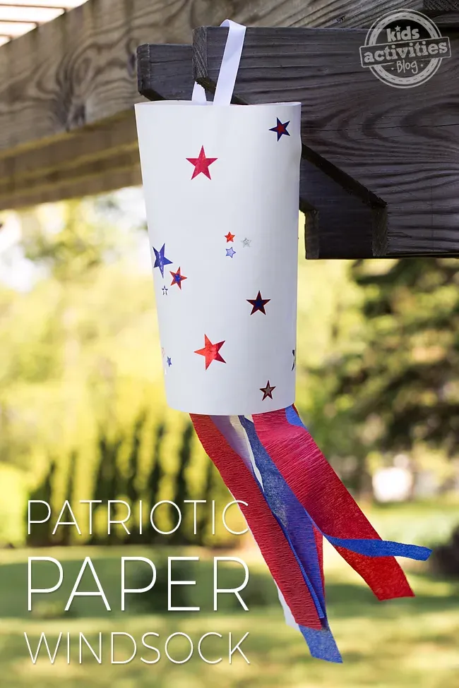 4th of july crafts patriotic paper windsock' title='50 Easy 4th of July Crafts for Kids
