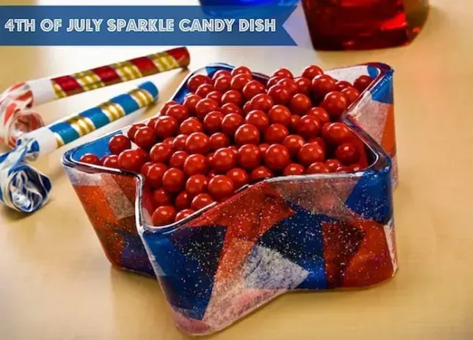 fourth of july crafts candy dish' title='50 Easy 4th of July Crafts for Kids