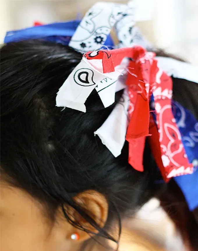 fourth of july crafts ponytail holder' title='50 Easy 4th of July Crafts for Kids
