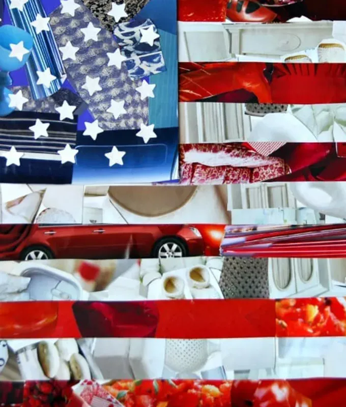 4th-of-july-crafts: an american flag collage.' title='50 Easy 4th of July Crafts for Kids