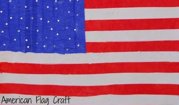 4th-of-july-crafts: a paper american flag.' title='50 Easy 4th of July Crafts for Kids