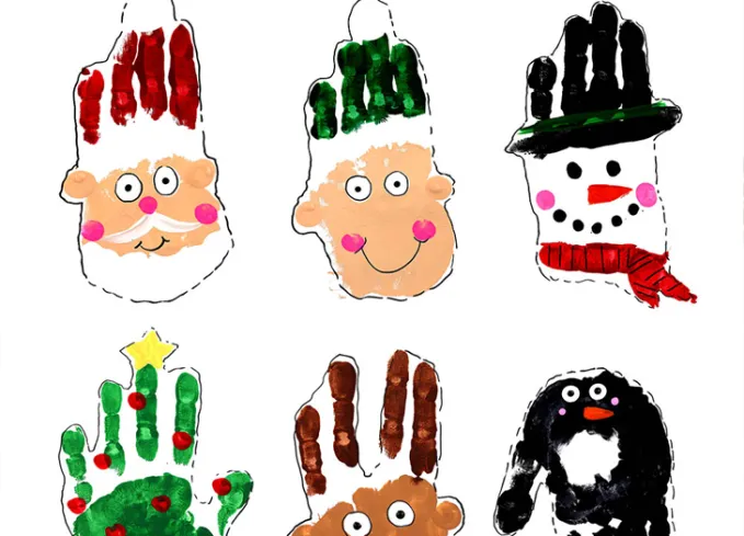 9 christmas handprint art christmas crafts for toddlers' title='35 Christmas Crafts for Toddlers That They Can Actually Do