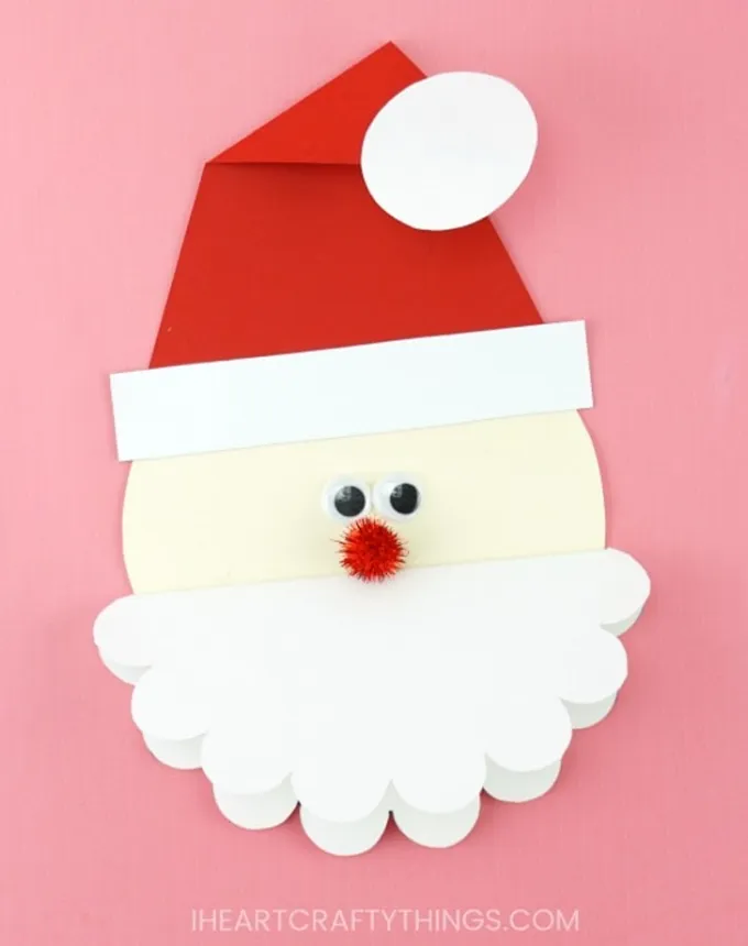 christmas crafts for toddlers santa claus cards' title='35 Christmas Crafts for Toddlers That They Can Actually Do