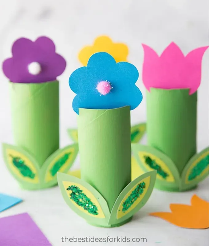 mothers day crafts for kids toilet paper roll flowers' title='45 Mother’s Day Crafts for Kids That She’ll Actually Want to Keep