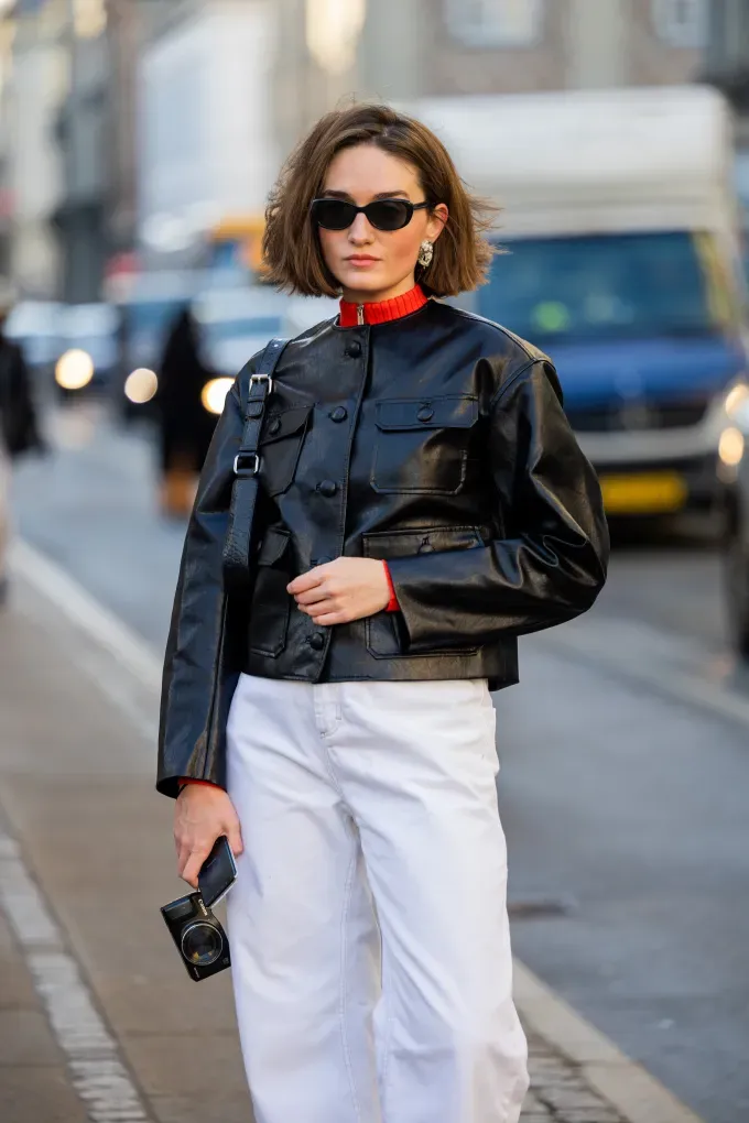 GettyImages 1461554258' title='How to Style a Leather Jacket in 2023 (Plus 1 Outfit to Avoid)