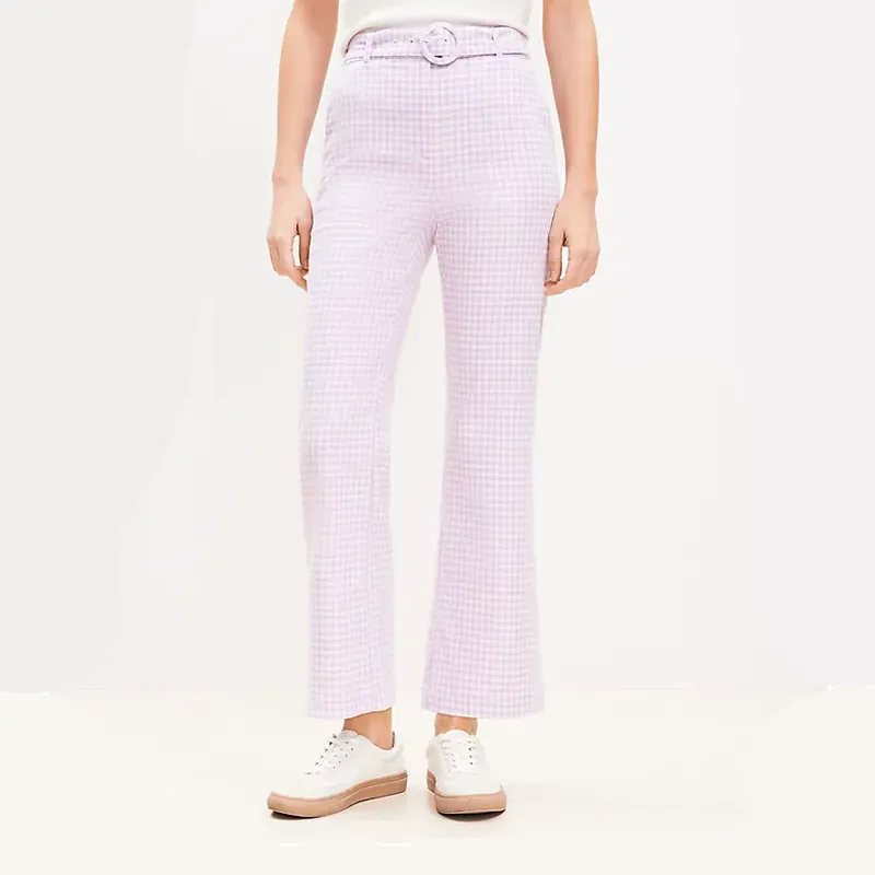 loft gingham pants' title='Can I Wear Capris If I’m Petite? We Asked a Stylist