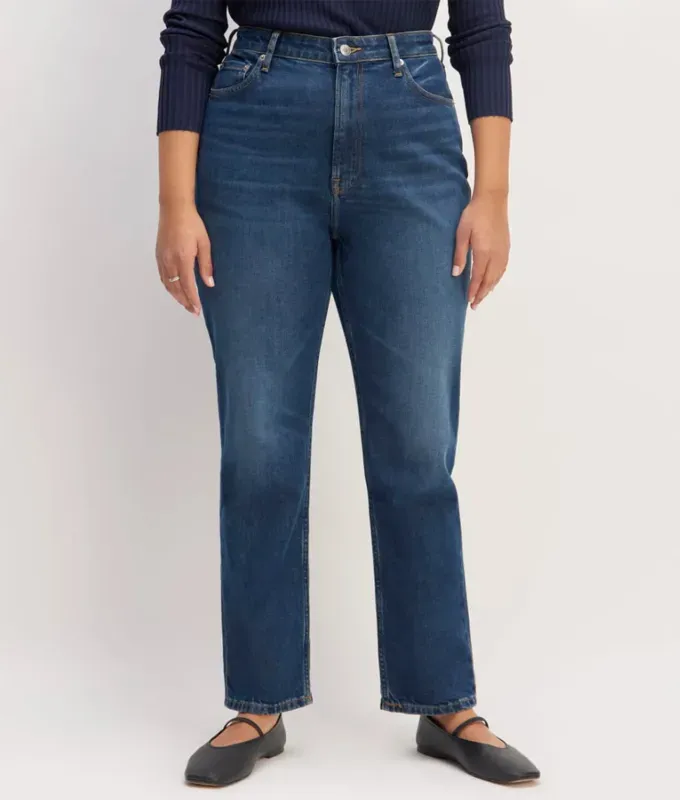 best-jeans-for-big-butts: Everlane cheeky jeans' title='I Found 15 Pairs of Jeans for Big Butts That Eliminate the Dreaded Waist Gap