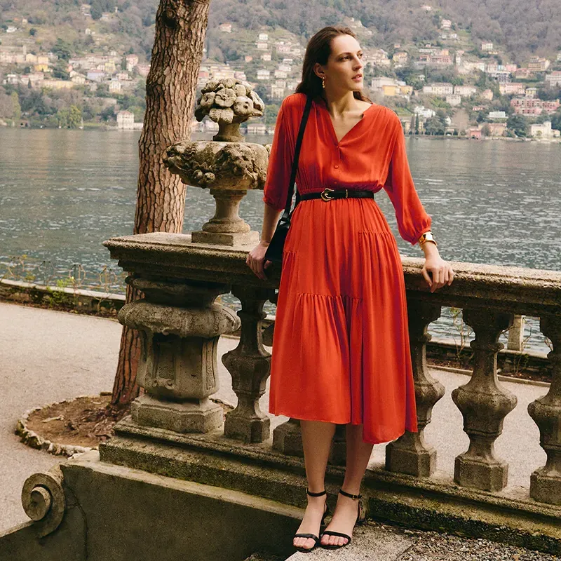 brands like eileen fisher cuyana panel dress' title='17 Brands Like Eileen Fisher to Shop for Timeless Elevated Basics