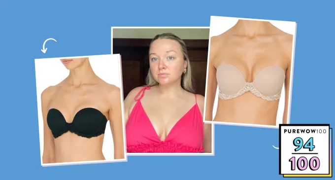 best strapless bras for big boobs a photo of olivia dubyak and natori bras' title='The 8 Best Strapless Bras for Big Boobs Vetted and Tested by Editors
