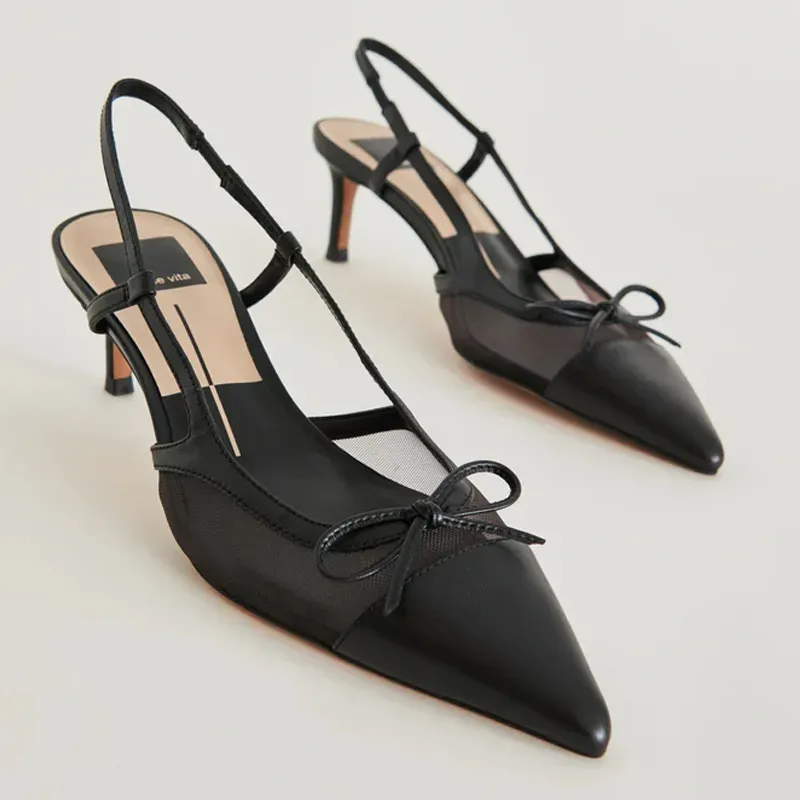 dolce vita slingbacks' title='6 Shoes to Wear with Denim Maxi Skirts to Impress All Your Fashion Friends