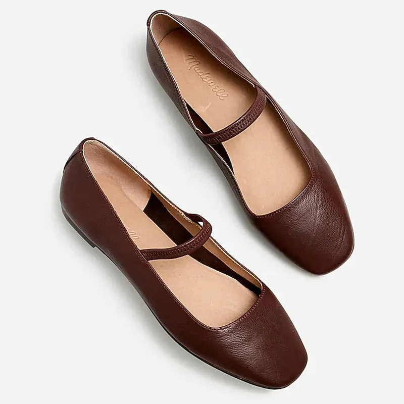 madewell mary jane flats' title='6 Shoes to Wear with Denim Maxi Skirts to Impress All Your Fashion Friends