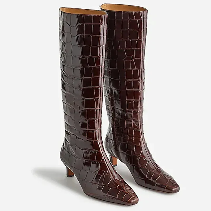 madewell knee high boots' title='6 Shoes to Wear with Denim Maxi Skirts to Impress All Your Fashion Friends