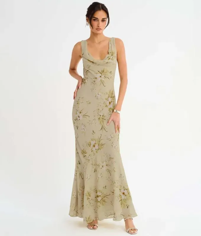 rumored hollywood gown in green monica geller' title='This Floral Frock Is a Dead Ringer for Monica Geller’s Bridesmaids’ Dresses and I’m Obsessed