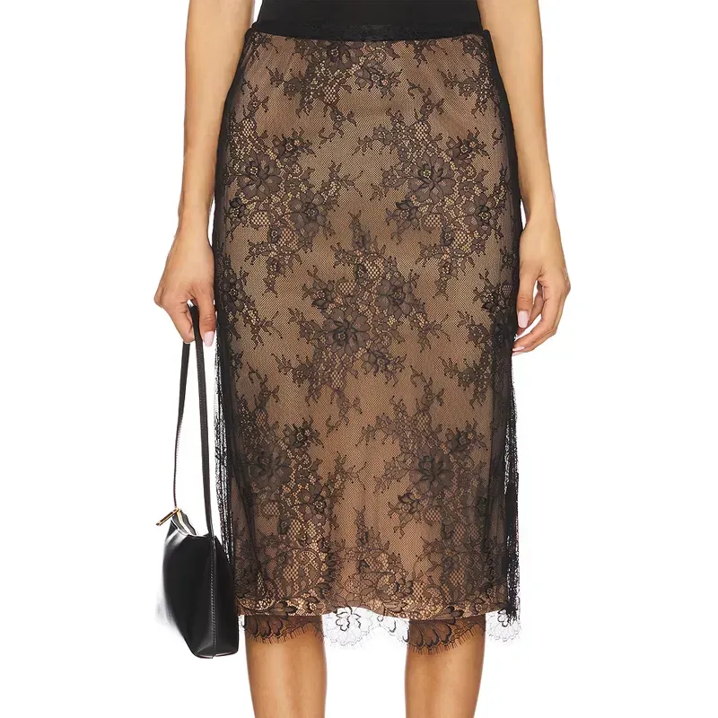skirt trends Revolve Self Portrait Lace Midi Skirt' title='We’re in the Year of the Skirt & I’m Seeing These 6 Styles Everywhere