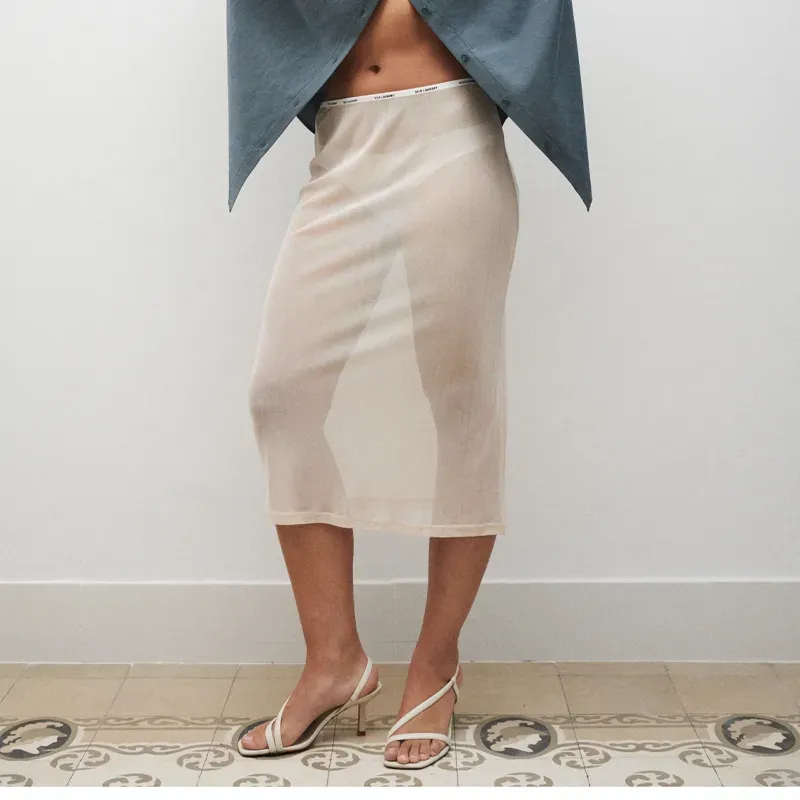 skirt trends Nordstrom Silk Laundry Mesh Skirt' title='We’re in the Year of the Skirt & I’m Seeing These 6 Styles Everywhere