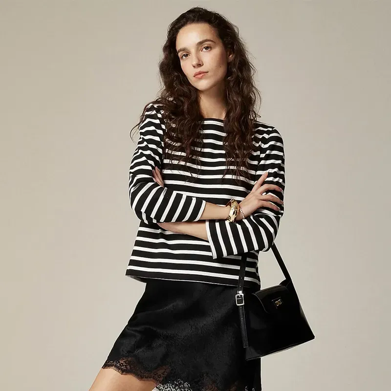 taylor swift past outfits J.Crew Classic Mariner Boatneck T Shirt' title='5 Outfits Taylor Swift Wore 10 Years Ago That I’d Wear Today (& 1 I’d Leave in the Past)