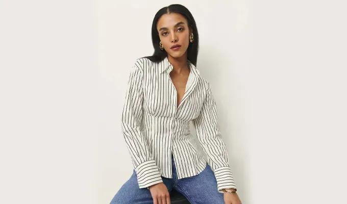 gen-z-preppy-fashion-trend Reformation Becker Shirt' title='Gen Z Has Spoken: Here’s What ’Preppy’ Looks Like in 2025