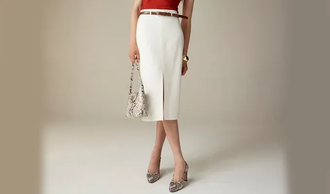 gen-z-preppy-fashion-trend J.Crew Pencil Midi Skirt' title='Gen Z Has Spoken: Here’s What ’Preppy’ Looks Like in 2025