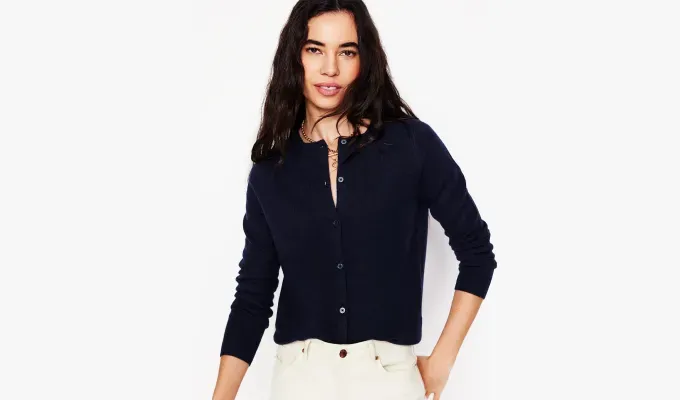 gen-z-preppy-fashion-trend Boden Eva Cashmere Crew Cardigan' title='Gen Z Has Spoken: Here’s What ’Preppy’ Looks Like in 2025