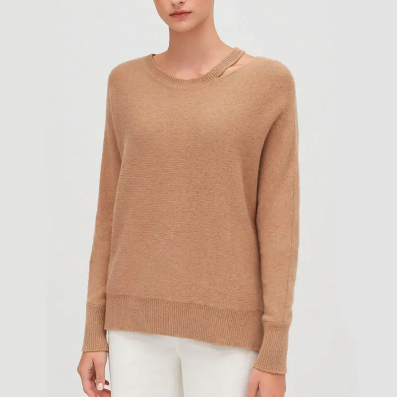 cuyana split neck sweater 1' title='What Sweater Is Best for Your Body Type? We Asked a Stylist